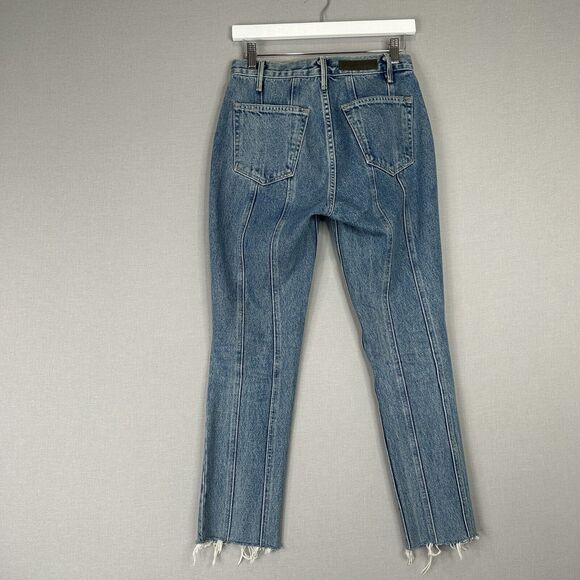 GRLFRND Monroe Jeans Womens 25 Blue High-Rise Crop Cigarette Catching Feelings - Picture 5 of 13
